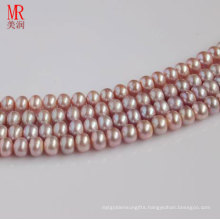 8-9mm Lavender Freshwater Pearl Strand, Button Round